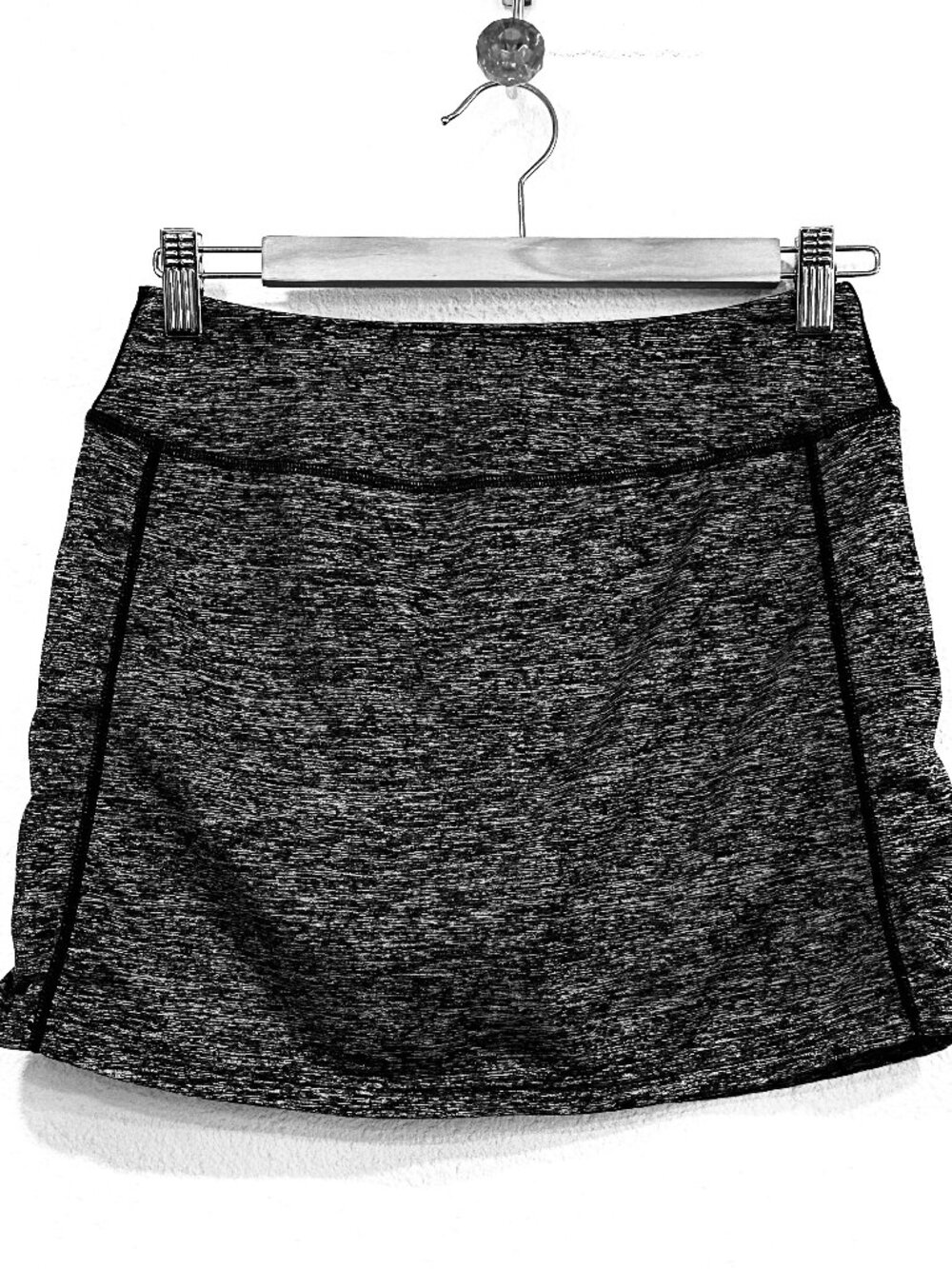 BlevonH Skorts Black Grey Skirt with Built In Shorts Pocket Womens Size Small